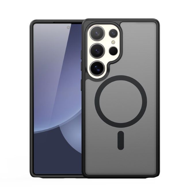 Dux Ducis - Samsung Galaxy S25 Ultra Hülle - TPU und PC Hardcase - MagSafe - Yind Series - schwarz