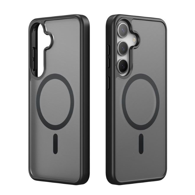 Dux Ducis - Samsung Galaxy S25 Hülle - TPU und PC Hardcase - MagSafe - Yind Series - schwarz