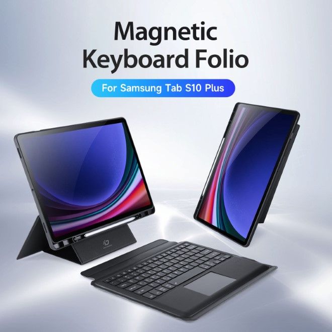 Dux Ducis - Samsung Galaxy S10+ / S9+ / S9 FE+ Tastatur Hülle - Keyboard Case - DK Series - schwarz