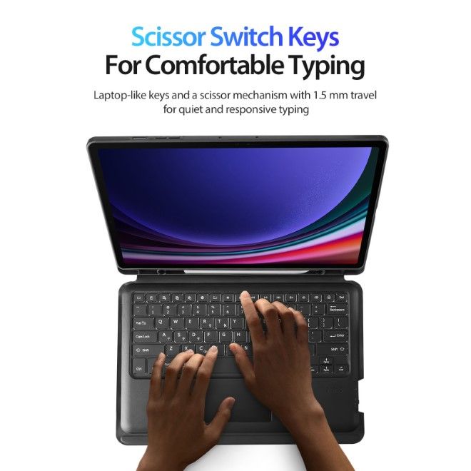 Dux Ducis - Samsung Galaxy S10+ / S9+ / S9 FE+ Tastatur Hülle - Keyboard Case - DK Series - schwarz