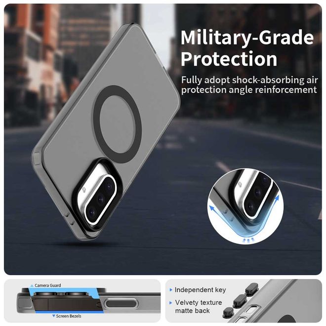 Samsung Galaxy A36 5G / A56 5G Hülle - Hardcase - MagSafe kompatibel - schwarz