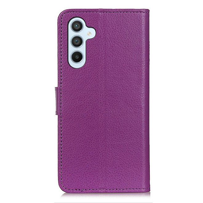 Samsung Galaxy A56 5G Handy Hülle - Litchi Leder Bookcover Series - purpur
