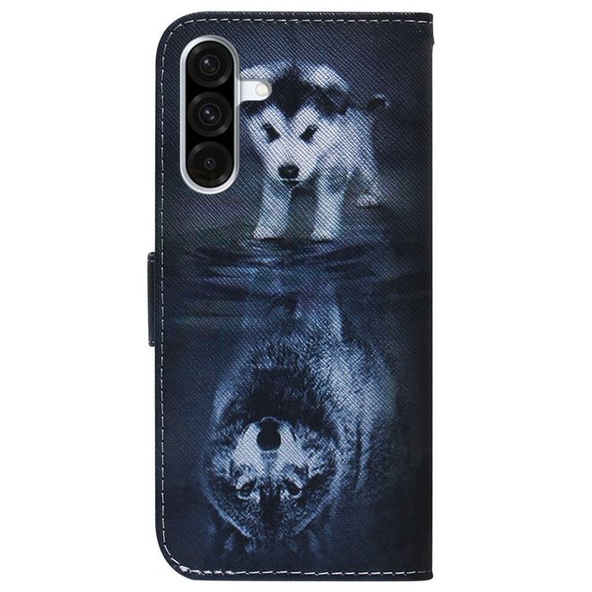 Samsung Galaxy A36 5G / A56 5G  Handy Hülle - Leder Bookcover Image Series - Hund und Wolf