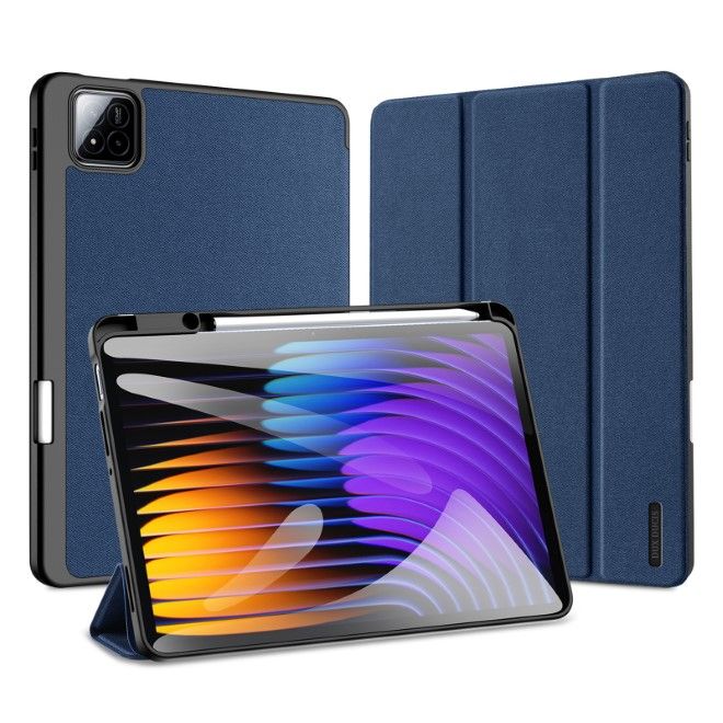 Dux Ducis - Xiaomi Pad 7 / 7 Pro Hülle - Leder Smart Flip Case - Domo Series - blau