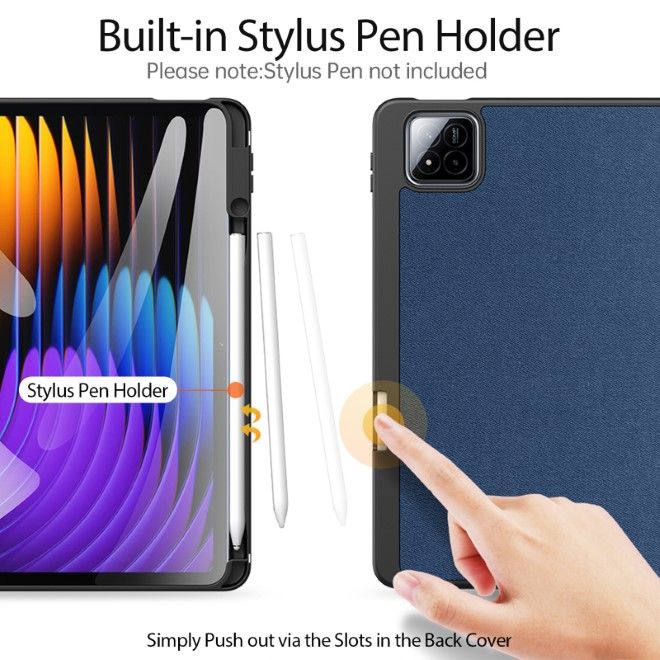 Dux Ducis - Xiaomi Pad 7 / 7 Pro Hülle - Leder Smart Flip Case - Domo Series - blau