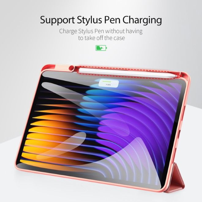 Dux Ducis - Xiaomi Pad 7 / 7 Pro Hülle - Leder Smart Flip Case - Domo Series - pink