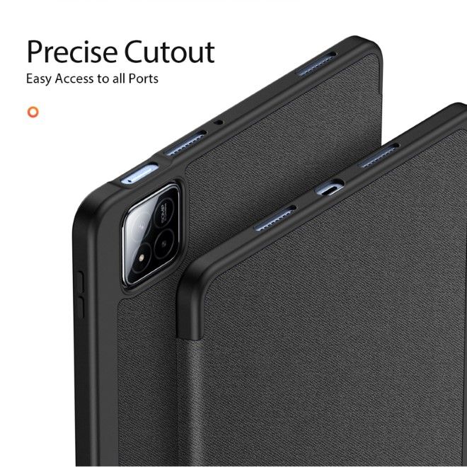 Dux Ducis - Xiaomi Pad 7 / 7 Pro Hülle - Leder Smart Flip Case - Domo Series - schwarz