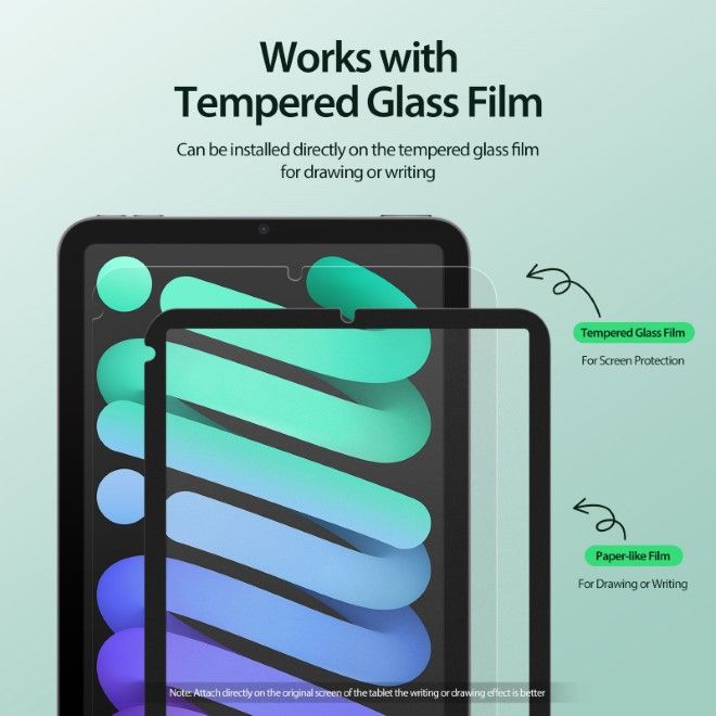 Dux Ducis - iPad mini 7 (2024) / mini 6 (2021) Schutzfolie - Paperlike Film - Naad Series - transparent