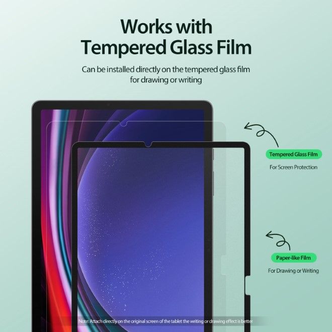 Dux Ducis - Samsung Galaxy Tab S10+ / S9+ / S9 FE+ / S8+ / S7 FE+ / S7+ Schutzfolie - Paperlike Film - Naad Series - transparent