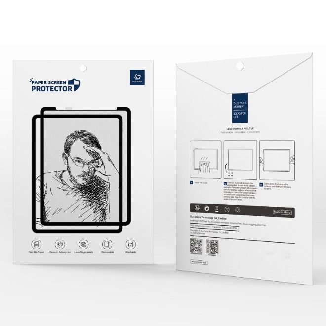 Dux Ducis - Samsung Galaxy Tab S10+ / S9+ / S9 FE+ / S8+ / S7 FE+ / S7+ Schutzfolie - Paperlike Film - Naad Series - transparent