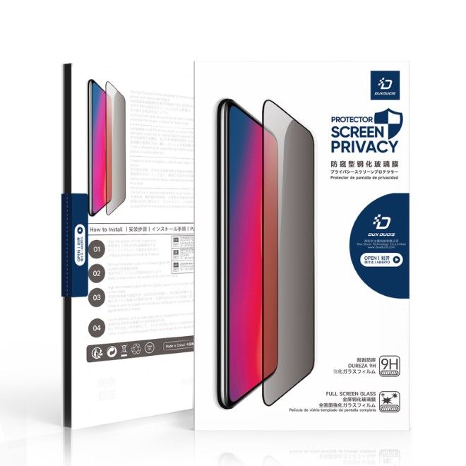 Dux Ducis - Samsung Galaxy S25+ Schutzglas - aus gehärtetem Glas - mit Sichtschutz - Privacy - schwarz