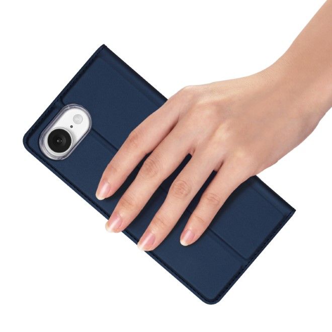 Dux Ducis - iPhone 16e Hülle - Handy Bookcover - Skin Pro Series - blau