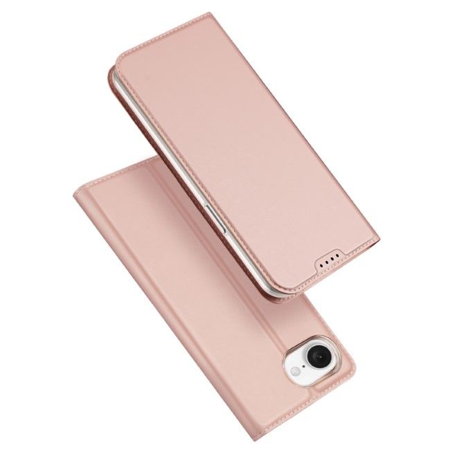 Dux Ducis - iPhone 16e Hülle - Handy Bookcover - Skin Pro Series - rosa