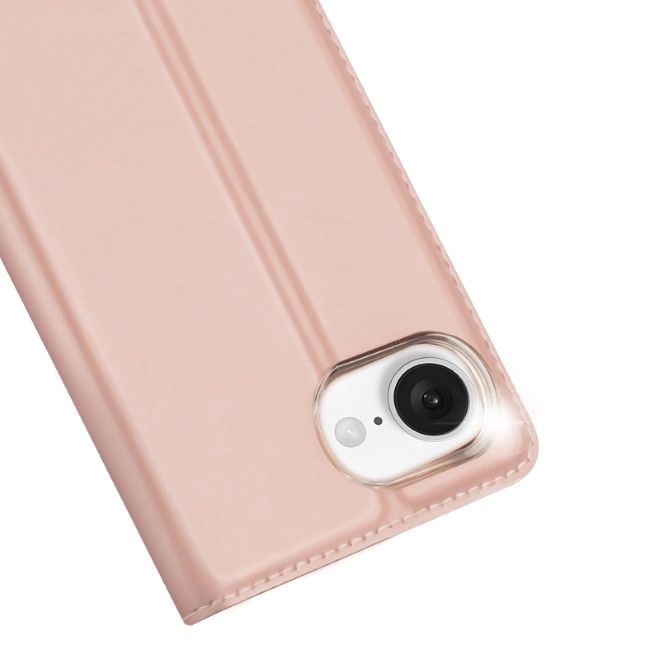Dux Ducis - iPhone 16e Hülle - Handy Bookcover - Skin Pro Series - rosa