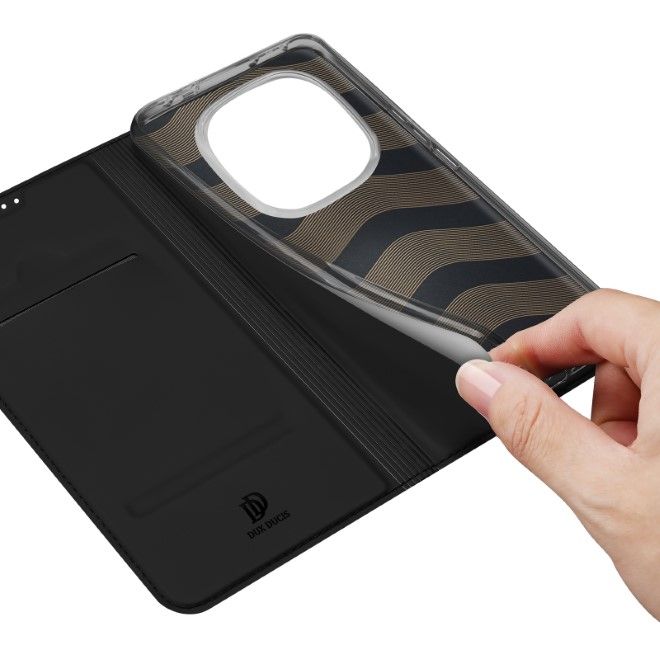 Dux Ducis - Xiaomi Redmi Note 14 Pro 5G Hülle - Handy Bookcover - Skin Pro Series - schwarz