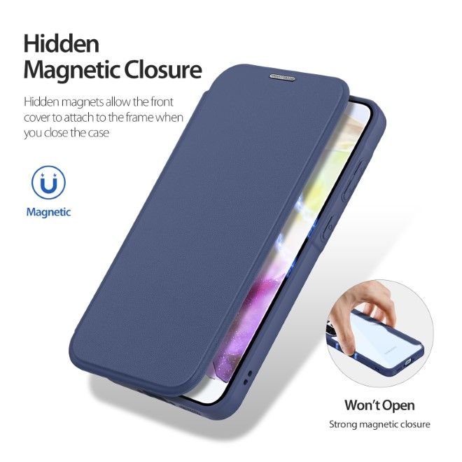 Dux Ducis - Samsung Galaxy A36 5G / A56 5G Hülle - Leder Bookcover mit Standfunktion - Skin X Pro Series - blau