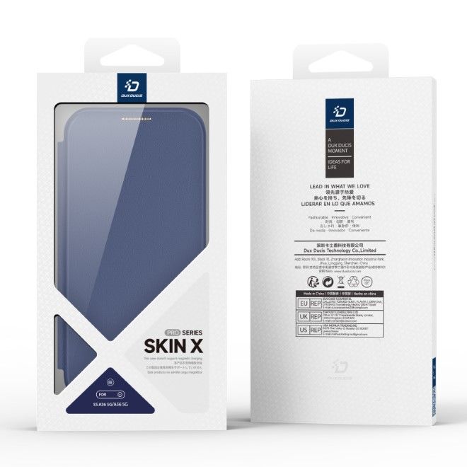 Dux Ducis - Samsung Galaxy A36 5G / A56 5G Hülle - Leder Bookcover mit Standfunktion - Skin X Pro Series - blau