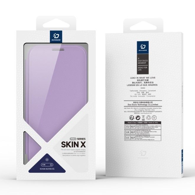 Dux Ducis - Samsung Galaxy A36 5G / A56 5G Hülle - Leder Bookcover mit Standfunktion - Skin X Pro Series - purpur