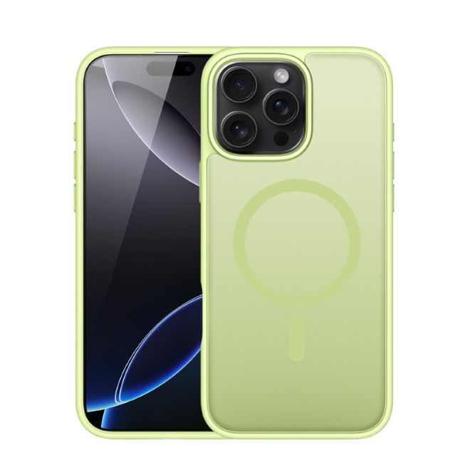 Dux Ducis - iPhone 16 Pro Hülle - TPU und PC Hardcase - MagSafe kompatibel - Yind Series - lime