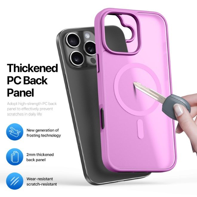 Dux Ducis - iPhone 16 Pro Hülle - TPU und PC Hardcase - MagSafe kompatibel - Yind Series - rose pink