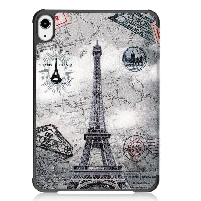 iPad mini 7 (2024) / mini 6 (2021) Hülle - Dreifach faltbares Case aus Leder - Eiffelturm