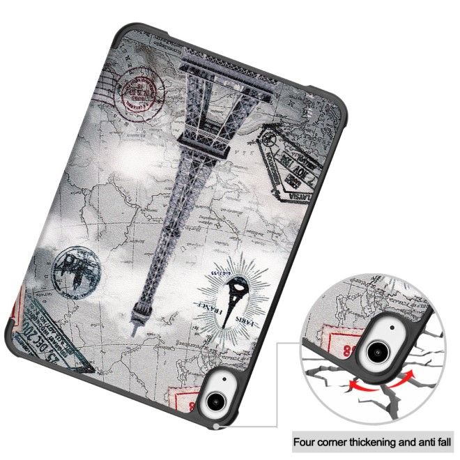 iPad mini 7 (2024) / mini 6 (2021) Hülle - Dreifach faltbares Case aus Leder - Eiffelturm