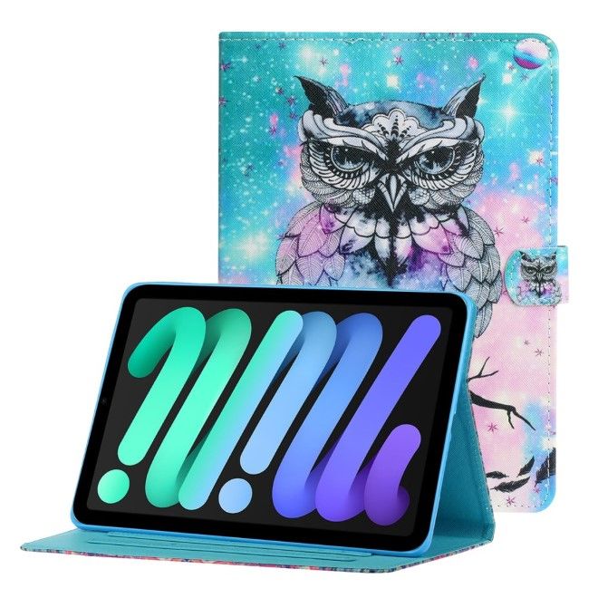 iPad mini 7 (2024) / mini 6 (2021) Tablet Case - Leather Case - Owl