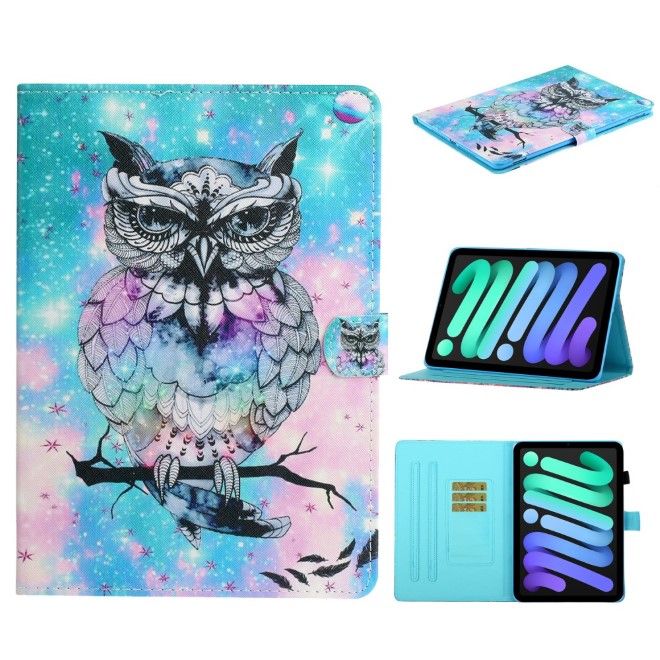 iPad mini 7 (2024) / mini 6 (2021) Tablet Case - Leather Case - Owl