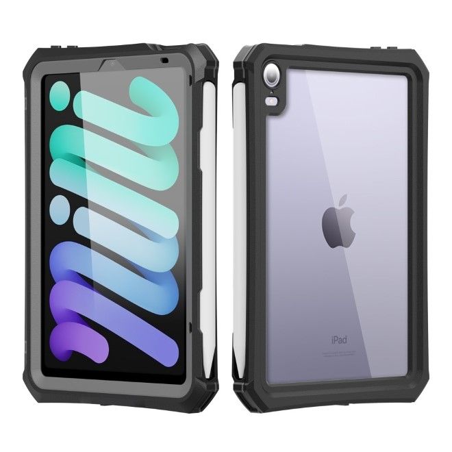 Shellbox - iPad mini 7 (2024) / mini 6 (2021) Outdoor Hülle - Wasserdicht nach IP68 - Shockproof - transparent