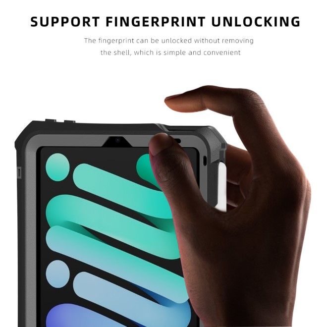 Shellbox - iPad mini 7 (2024) / mini 6 (2021) Outdoor Hülle - Wasserdicht nach IP68 - Shockproof - transparent