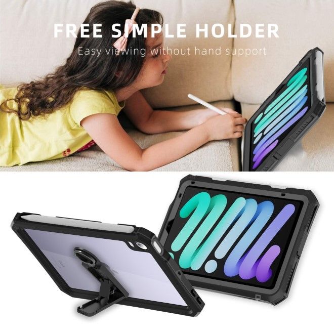 Shellbox - iPad mini 7 (2024) / mini 6 (2021) Outdoor Hülle - Wasserdicht nach IP68 - Shockproof - transparent