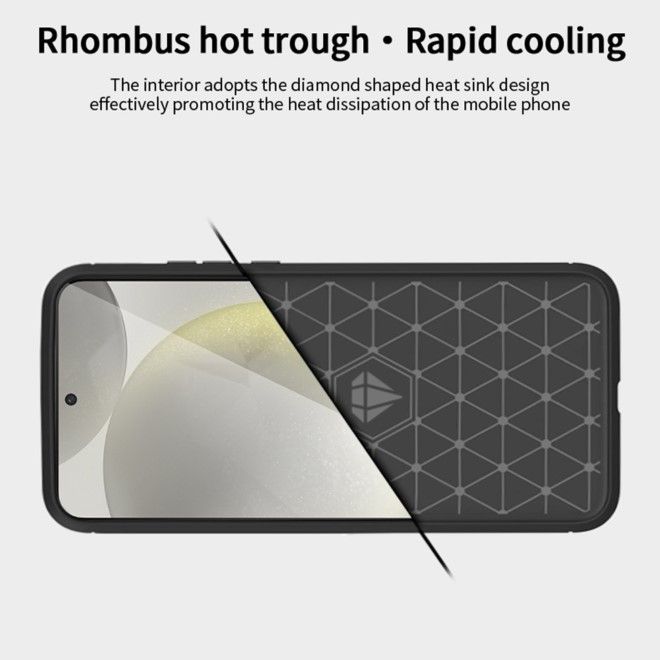 Mofi - Samsung Galaxy S25 Hülle - TPU Softcase - Carbon Fiber Series - schwarz