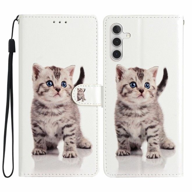 Samsung Galaxy S25+ Handy Hülle - Leder Bookcover Image Series - Katze