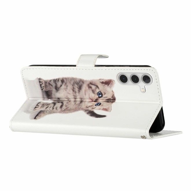 Samsung Galaxy S25+ Handy Hülle - Leder Bookcover Image Series - Katze