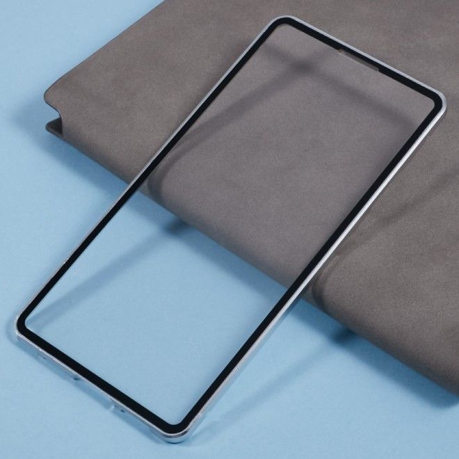 Samsung Galaxy S25 Ultra Hülle - 360 Grad PanzerGlas Alu Case mit Magnet-Technologie - silber