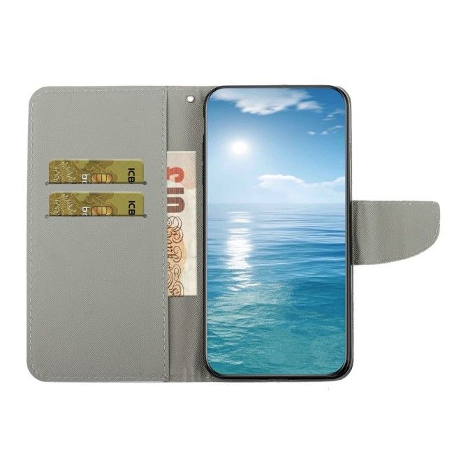 Samsung Galaxy S25 Ultra Handy Hülle - Leder Bookcover Image Series - weisse Blumen