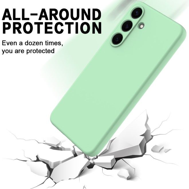 Samsung Galaxy S25 Handy Hülle - Softcase - Liquid Silicone Series - grün