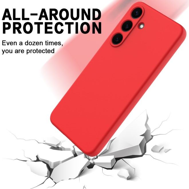 Samsung Galaxy S25 Handy Hülle - Softcase - Liquid Silicone Series - rot