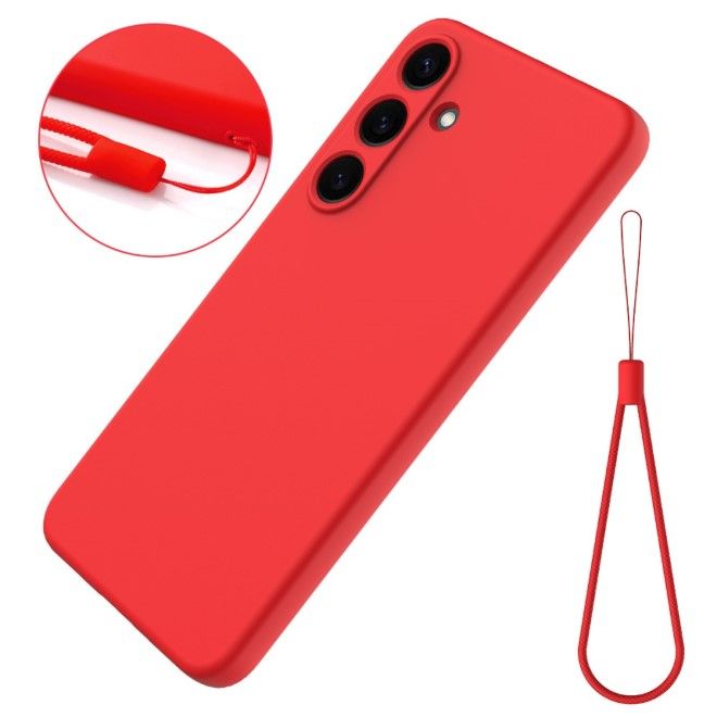 Samsung Galaxy S25 Handy Hülle - Softcase - Liquid Silicone Series - rot