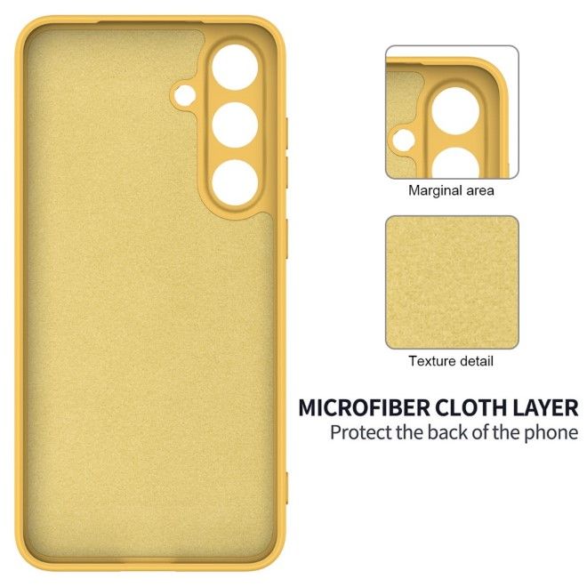 Samsung Galaxy S25 Handy Hülle - Softcase - Liquid Silicone Series - gelb