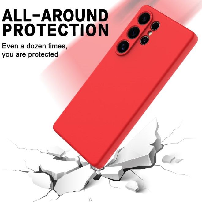 Samsung Galaxy S25 Ultra Handy Hülle - Softcase - Liquid Silicone Series - rot