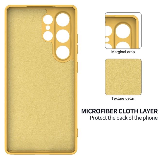 Samsung Galaxy S25 Ultra Handy Hülle - Softcase - Liquid Silicone Series - gelb
