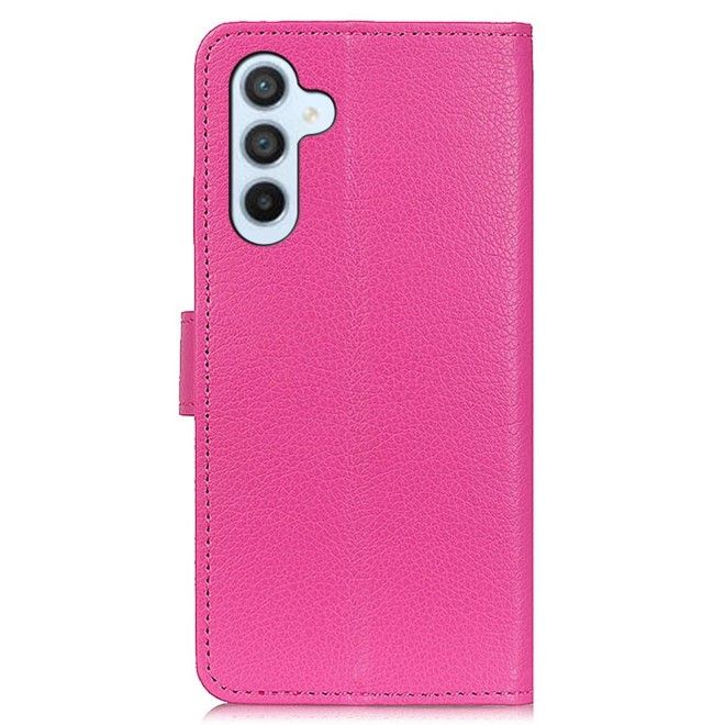 Samsung Galaxy S25+ / S24+ Handy Hülle - Litchi Leder Bookcover Series - rosa
