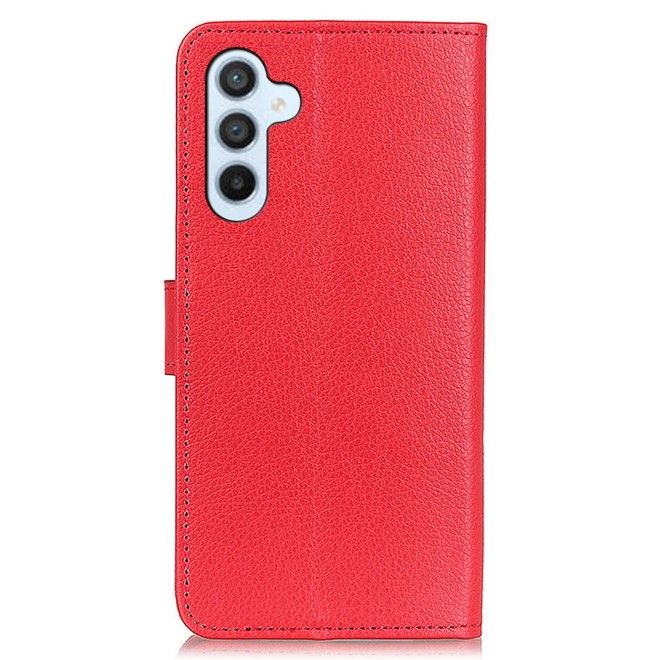 Samsung Galaxy S25+ / S24+ Handy Hülle - Litchi Leder Bookcover Series - rot