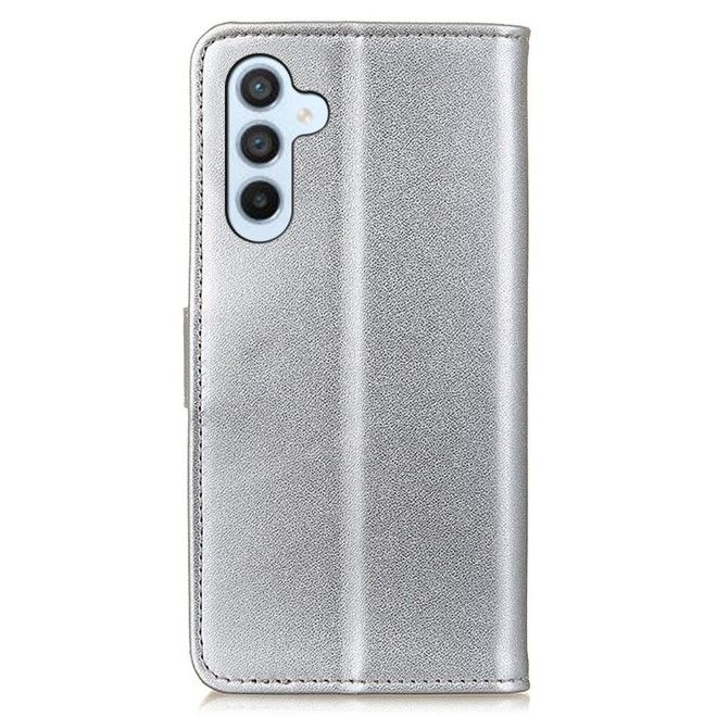 Samsung Galaxy S25 / S24 Handy Hülle - Classic II Leder Bookcover Series - silber