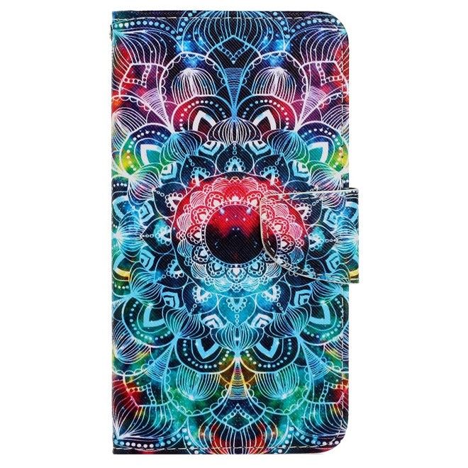 Samsung Galaxy S24 Handy Hülle - Leder Bookcover Image Series - Galaxy Mandala