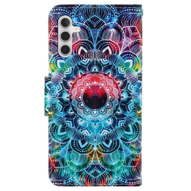 Samsung Galaxy S24 Handy Hülle - Leder Bookcover Image Series - Galaxy Mandala