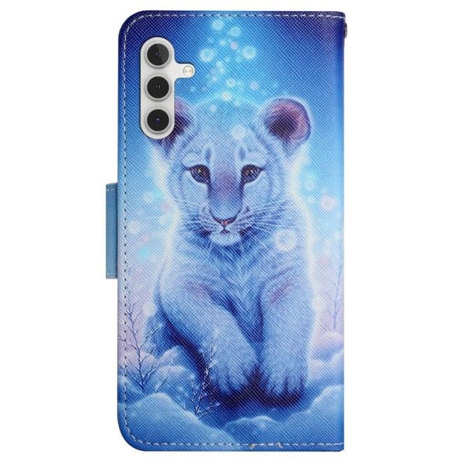 Samsung Galaxy S24 Handy Hülle - Leder Bookcover Image Series - Leopard