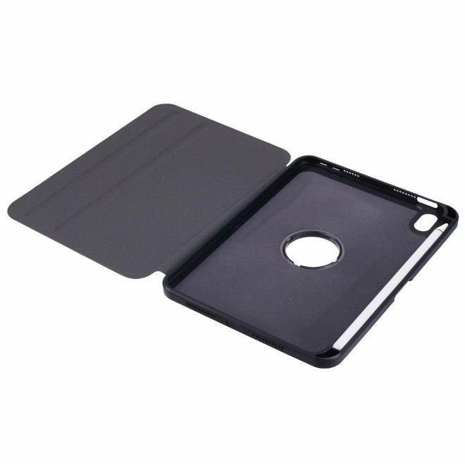 Étui pour iPad mini 7 (2024) / mini 6 (2021) - Étui en cuir rotatif à 360° - Noir