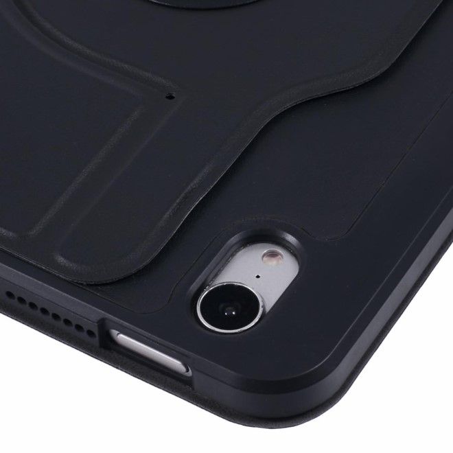 Étui pour iPad mini 7 (2024) / mini 6 (2021) - Étui en cuir rotatif à 360° - Noir